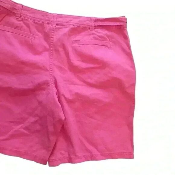 Faded Glory Women's Washed Racy Pink Cotton Classic Fit Shorts NEW - Picture 8 of 9